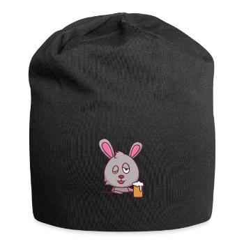 Drinker bunny - Jersey Beanie - black - Front