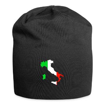 Flag of Italy and Map of Italy - Jersey Beanie - black - Front