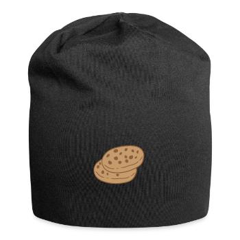 süße braune Kekse - Jersey-Beanie - Schwarz - Vorne