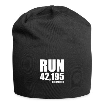 Marathon - Course à pied - Jogging - Course à pied - 42.195km - Bonnet en jersey - noir - Devant