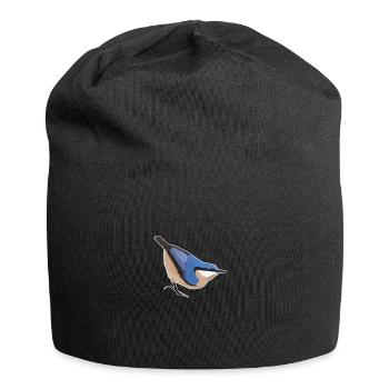 conception d'oiseau de sittelle jz.birds - Bonnet en jersey - noir - Devant