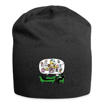 therapeut_psychologe_10201603 - Jersey-Beanie - Schwarz - Vorne