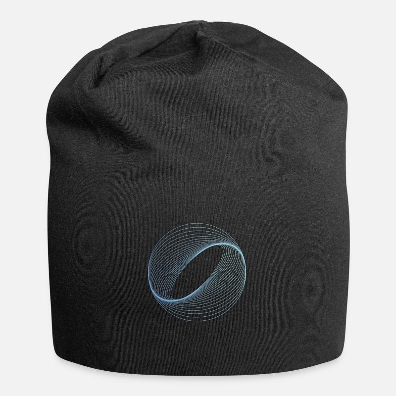 Le motif de l'illusion optique forme un cadeau de géométrie - Bonnet en jersey - noir