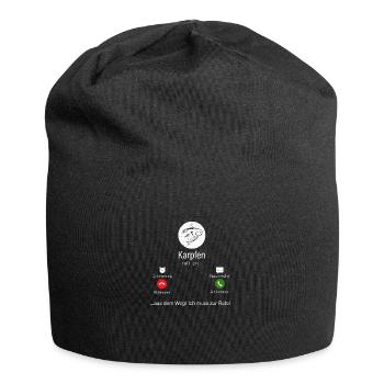 Karpfenangeln Karpfen ruft an Angler Fischer - Jersey-Beanie - Schwarz - Vorne
