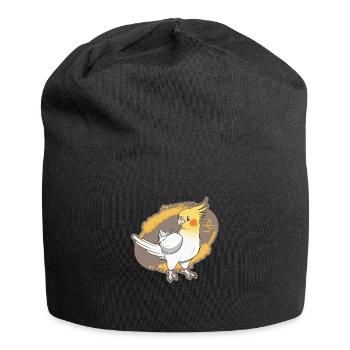 Cockatiel Lutino - Bonnet en jersey - noir - Devant