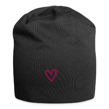 Rose heart - Jersey-Beanie - Schwarz - Vorne