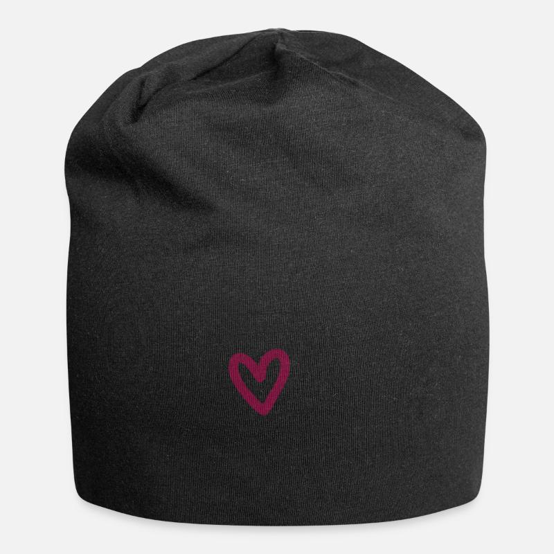 Rose heart - Jersey-Beanie - Schwarz