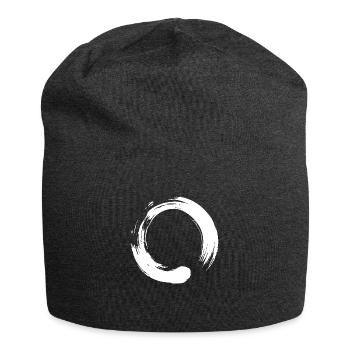 Enso Zen Symbol Buddhism calligraphy yoga circle - Jersey Beanie - charcoal grey - Front