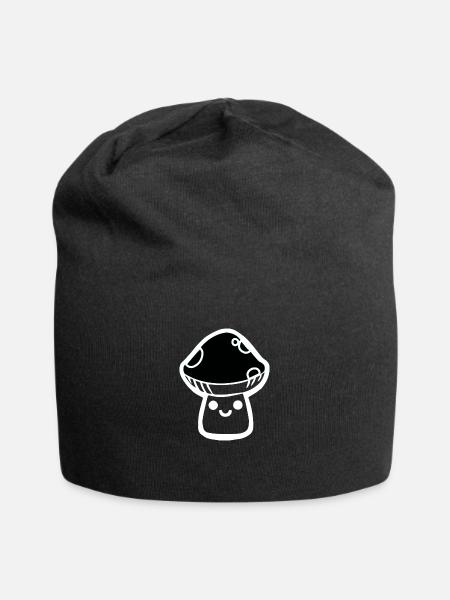 Pilz - Jersey-Beanie - Schwarz