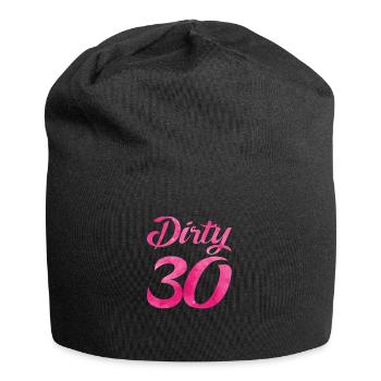 dirty 30 pink - Jersey-Beanie - Schwarz - Vorne