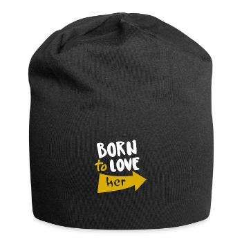 Né pour l’aimer - Bonnet en jersey - noir - Devant