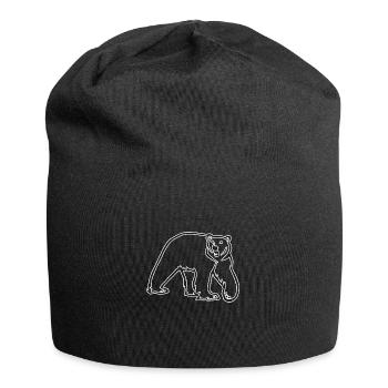Polar Bear - Simple Version - Jersey Beanie - black - Front