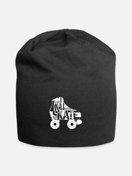 roller skating figure skating 4 23 - Jersey Beanie - black