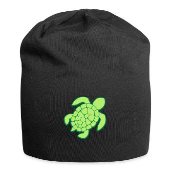 Clipart Design Meeresschildkroete - Jersey-Beanie - Schwarz - Vorne