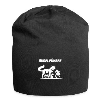 Rudelführer Hunde Wolf Wölfe Pack - Jersey-Beanie - Schwarz - Vorne