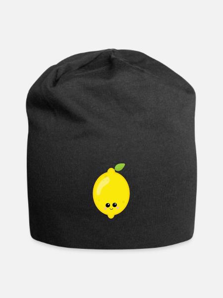 Zitrone - Jersey-Beanie - Schwarz