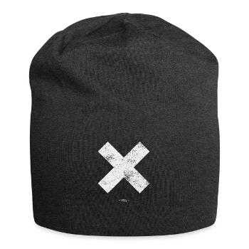 Croix grunge - Bonnet en jersey - charbon - Devant