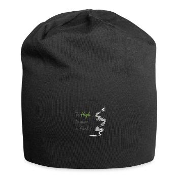 Smoking Cannabis Joint #4 - Jersey Beanie - black - Front