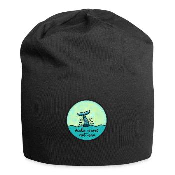 Make waves not war - Jersey Beanie - black - Front
