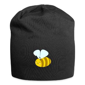 Honigbiene - Jersey-Beanie - Schwarz - Vorne
