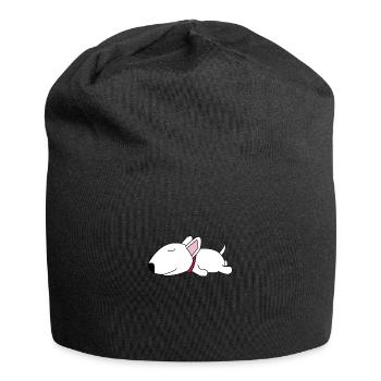 Bull Terrier Drôle Chien Mocassins Dames Enfants - Bonnet en jersey - noir - Devant