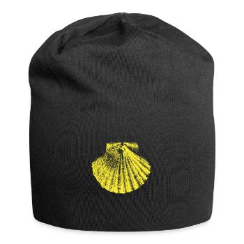 Jakobsmuschel Jakbosweg Camino - Jersey-Beanie - Schwarz - Vorne
