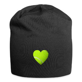 Tennis Heart I Love Tennis - Jersey Beanie - black - Front