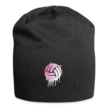 Jouer au volleyball | Cadeau de sport d'équipe de volleyball - Bonnet en jersey - noir - Devant