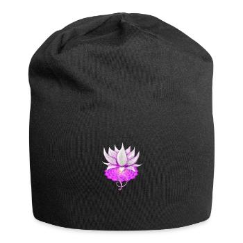Lotus Couronne chakra - Bonnet en jersey - noir - Devant