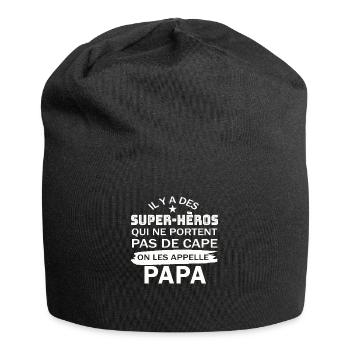 super héros qui ne portent pas de cape, Papa - Bonnet en jersey - noir - Devant
