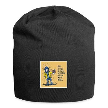 Bas allemand Bonne chance pour votre anniversaire - Op Platt - Bonnet en jersey - noir - Devant