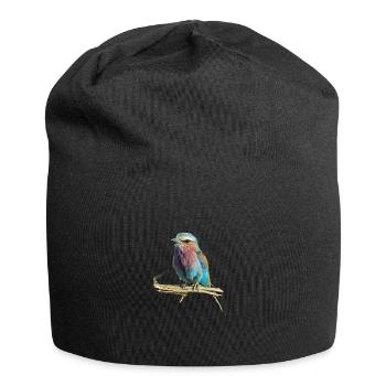 bird colored -farbiger Vogel - Jersey-Beanie - Schwarz - Vorne