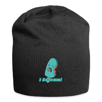 Je crie un design de t-shirt à la mode unique - Bonnet en jersey - noir - Devant