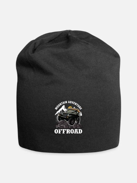 Geländewagen Jeep Offroad Geschenk - Jersey-Beanie - Schwarz