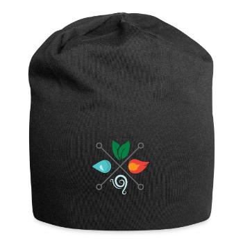 Symbol Four Elements Earth Air Air Fire Water - Jersey Beanie - black - Front