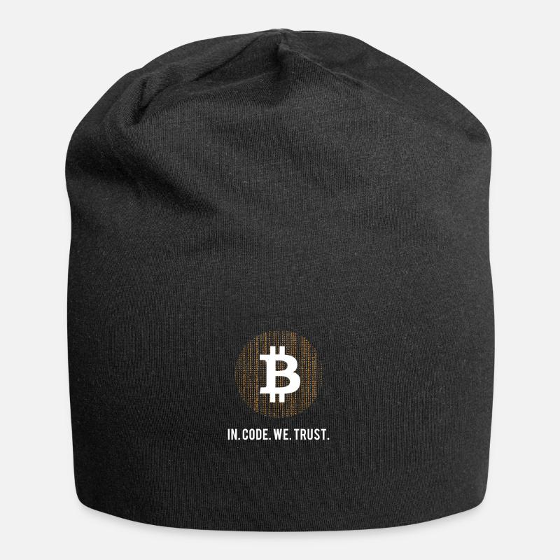 Bitcoin dans un code de confiance - Bonnet en jersey - noir
