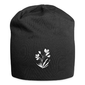 Flower - Jersey-Beanie - Schwarz - Vorne