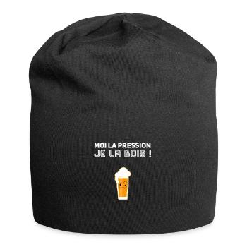 Moi la pression je la bois! - Bonnet en jersey - noir - Devant