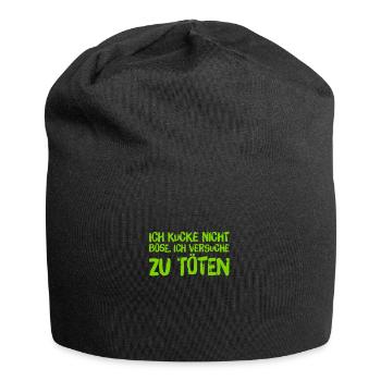 das ist kein böser Blick - Jersey-Beanie - Schwarz - Vorne