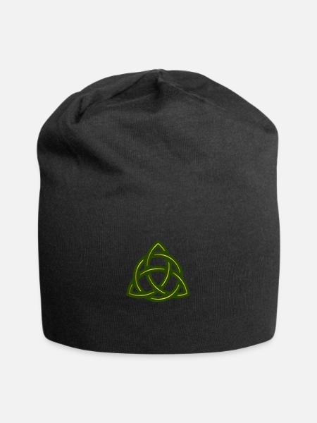 Keltisches Symbol Triquetra Trinity Knot Geschenk - Jersey-Beanie - Schwarz