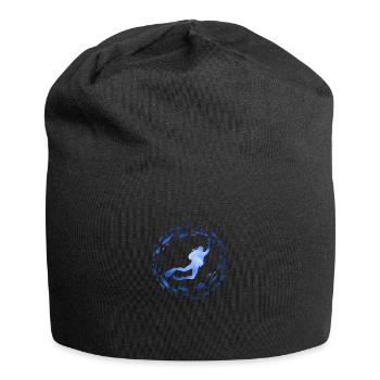 Double Exposure Art Scuba Diving School of Fish - Jersey Beanie - black - Front