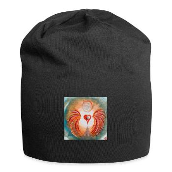 Coeur ange de la volonté - Bonnet en jersey - noir - Devant