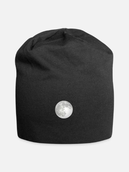 Mond - Jersey-Beanie - Schwarz