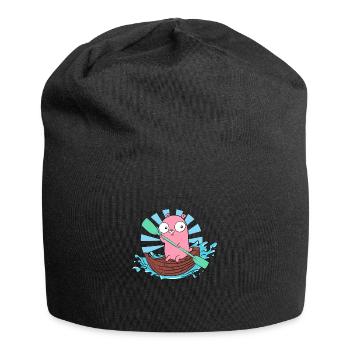 GoLang Gopher boat paddle - Jersey Beanie - black - Front