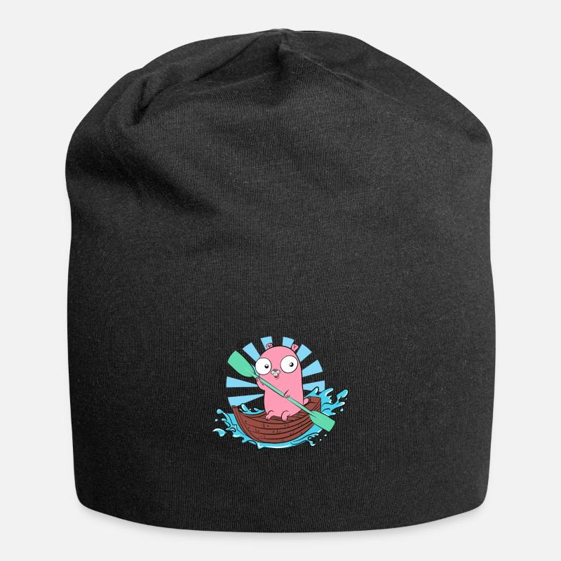 Pagaie pour bateau GoLang Gopher - Bonnet en jersey - noir