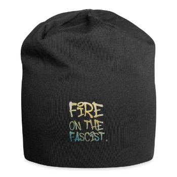 Fire on The Fascist - Jersey Beanie - black - Front
