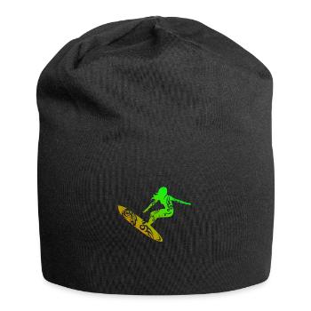 Surf Girl Tribal Tattoo Surf Lover Geschenkidee - Jersey-Beanie - Schwarz - Vorne