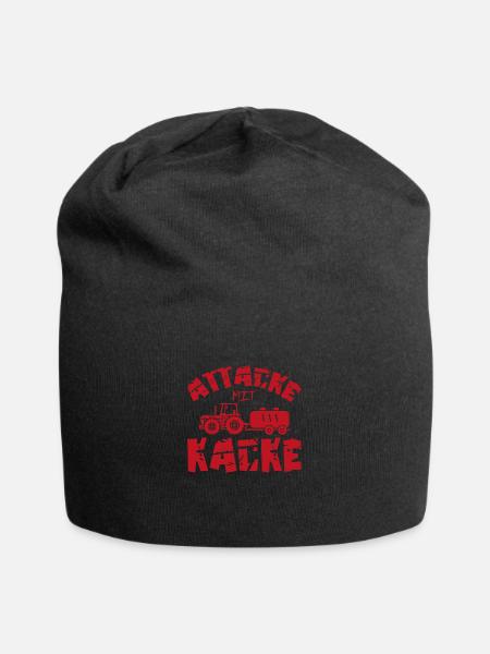 Attacke Traktor Landwirt Geschenk - Jersey-Beanie - Schwarz