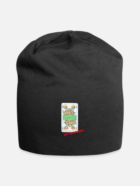 Schafkopfen Schafkopf mit der Pumpe schellen sau - Jersey-Beanie - Schwarz