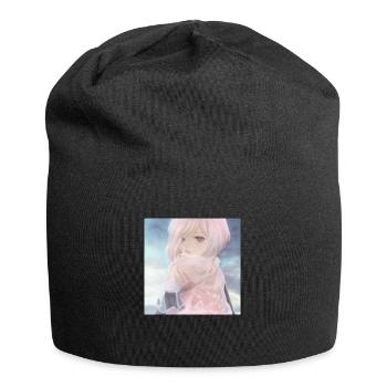 Anime - Jersey-Beanie - Schwarz - Vorne